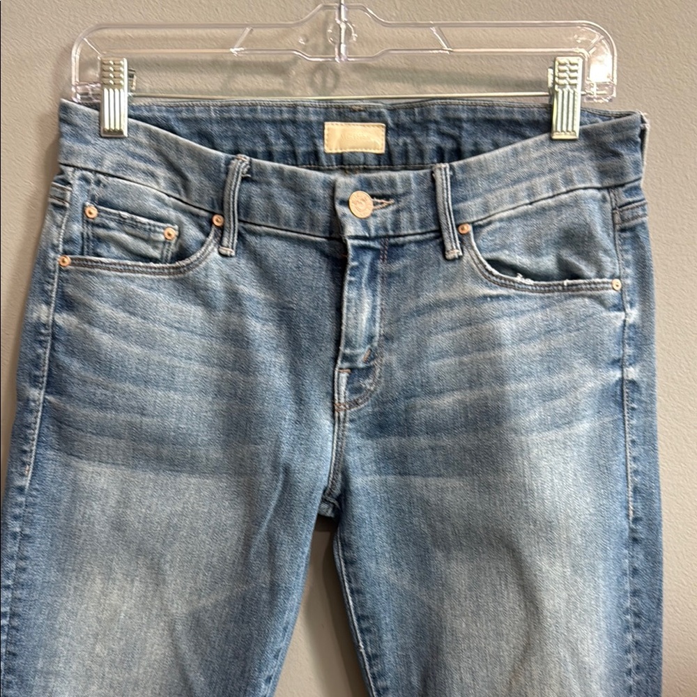 MOTHER Skinny Jeans - Faded Blue